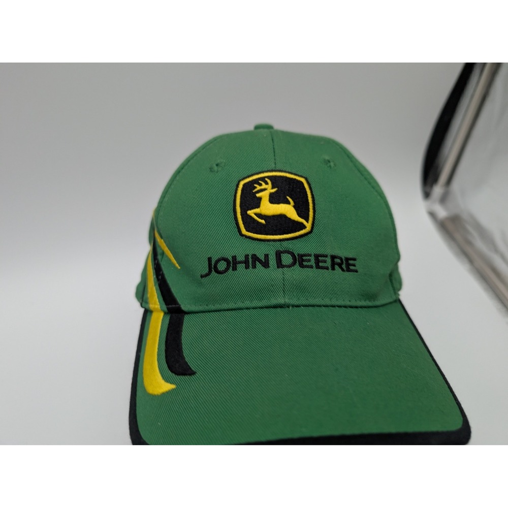 John Deere Green Cotton Baseball Cap Embroidered Logo Adjustable Hat RN 125349
